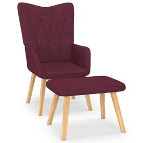 Relaxation armchair with purple fabric footrest by vidaXL, Armchairs - Ref: Foro24-327544, Price: 139,99 €, Discount: %