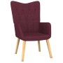 Relaxation armchair with purple fabric footrest by vidaXL, Armchairs - Ref: Foro24-327544, Price: 139,63 €, Discount: %