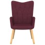 Sillón de relax con reposapiés de tela morado de vidaXL, Sillones - Ref: Foro24-327544, Precio: 139,99 €, Descuento: %