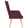 Relaxation armchair with purple fabric footrest by vidaXL, Armchairs - Ref: Foro24-327544, Price: 139,63 €, Discount: %