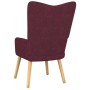 Sillón de relax con reposapiés de tela morado de vidaXL, Sillones - Ref: Foro24-327544, Precio: 139,99 €, Descuento: %