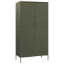 Armario de acero verde oliva 90x50x180 cm de vidaXL, Armarios roperos - Ref: Foro24-336243, Precio: 367,43 €, Descuento: %