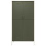 Armario de acero verde oliva 90x50x180 cm de vidaXL, Armarios roperos - Ref: Foro24-336243, Precio: 367,43 €, Descuento: %