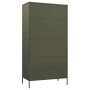 Armario de acero verde oliva 90x50x180 cm de vidaXL, Armarios roperos - Ref: Foro24-336243, Precio: 367,43 €, Descuento: %