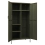 Armario de acero verde oliva 90x50x180 cm de vidaXL, Armarios roperos - Ref: Foro24-336243, Precio: 367,43 €, Descuento: %