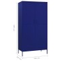 Dark blue steel cabinet 90x50x180 cm by vidaXL, Wardrobes - Ref: Foro24-336244, Price: 377,13 €, Discount: %