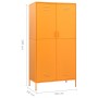 Mustard yellow steel wardrobe 90x50x180 cm by vidaXL, Wardrobes - Ref: Foro24-336245, Price: 392,99 €, Discount: %