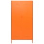 Armario de acero naranja 90x50x180 cm de vidaXL, Armarios roperos - Ref: Foro24-336246, Precio: 384,67 €, Descuento: %