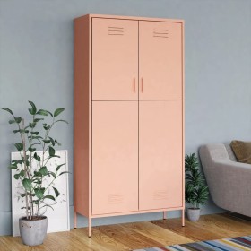 Pink steel wardrobe 90x50x180 cm by vidaXL, Wardrobes - Ref: Foro24-336247, Price: 359,20 €, Discount: %