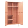 Armario de acero rosa 90x50x180 cm de vidaXL, Armarios roperos - Ref: Foro24-336247, Precio: 391,82 €, Descuento: %