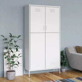 Weißer Stahlschrank 90x50x180 cm von vidaXL, Kleiderschränke - Ref: Foro24-336251, Preis: 441,99 €, Rabatt: %