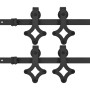 Black steel sliding door hardware kit 2 units 200 cm by vidaXL, doorframes - Ref: Foro24-3059841, Price: 123,30 €, Discount: %