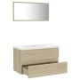 Juego de muebles de baño madera de ingeniería roble Sonoma de vidaXL, Muebles de baño - Ref: Foro24-3071597, Precio: 237,47 €...