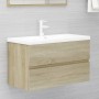 Juego de muebles de baño madera de ingeniería roble Sonoma de vidaXL, Muebles de baño - Ref: Foro24-3071597, Precio: 237,47 €...