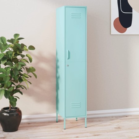 Mint green steel locker cabinet 35x46x180 cm by vidaXL, Lockers and storage cabinets - Ref: Foro24-336257, Price: 218,36 €, D...