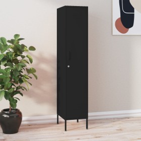 Black steel locker cabinet 35x46x180 cm by vidaXL, Lockers and storage cabinets - Ref: Foro24-336259, Price: 196,99 €, Discou...