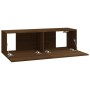 TV furniture 4 pieces oak brown 100x30x30 cm by vidaXL, TV Furniture - Ref: Foro24-3114197, Price: 264,20 €, Discount: %