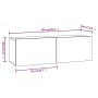 Muebles de TV 4 piezas marrón roble 100x30x30 cm de vidaXL, Muebles TV - Ref: Foro24-3114197, Precio: 264,31 €, Descuento: %