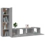 Set de muebles para TV 4 pzas madera contrachapada gris Sonoma de vidaXL, Muebles TV - Ref: Foro24-3114316, Precio: 132,20 €,...