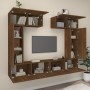 6-piece TV furniture set made of brown oak plywood by vidaXL, TV Furniture - Ref: Foro24-3114469, Price: 304,62 €, Discount: %