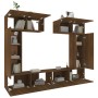 6-piece TV furniture set made of brown oak plywood by vidaXL, TV Furniture - Ref: Foro24-3114469, Price: 304,62 €, Discount: %