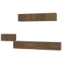 Set de muebles para TV 5 pzas madera contrachapada roble marrón de vidaXL, Muebles TV - Ref: Foro24-3114437, Precio: 252,74 €...