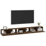 TV furniture set 3 pieces brown oak plywood by vidaXL, TV Furniture - Ref: Foro24-3114485, Price: 178,12 €, Discount: %