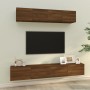 TV furniture set 4 pieces oak brown plywood by vidaXL, TV Furniture - Ref: Foro24-3114541, Price: 221,82 €, Discount: %