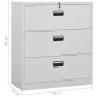 Aktenschrank aus hellgrauem Stahl 90x46x103 cm von vidaXL, Aktenschränke - Ref: Foro24-336291, Preis: 286,84 €, Rabatt: %