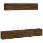 Set de muebles para TV 4 pzas madera contrachapada marrón roble de vidaXL, Muebles TV - Ref: Foro24-3114541, Precio: 221,82 €...