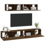 Set de muebles para TV 4 pzas madera contrachapada marrón roble de vidaXL, Muebles TV - Ref: Foro24-3114541, Precio: 221,82 €...