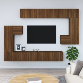 Brown oak plywood TV wall cabinet by vidaXL, TV Furniture - Ref: Foro24-3114597, Price: 433,99 €, Discount: %