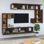 Brown oak plywood TV wall cabinet by vidaXL, TV Furniture - Ref: Foro24-3114597, Price: 425,90 €, Discount: %