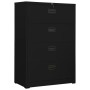 Black steel filing cabinet 90x46x134 cm by vidaXL, Filing cabinets - Ref: Foro24-336296, Price: 377,99 €, Discount: %