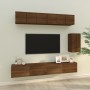 Set de muebles para TV 6 pzas madera contrachapada roble marrón de vidaXL, Muebles TV - Ref: Foro24-3114621, Precio: 276,99 €...