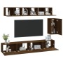 Set de muebles para TV 6 pzas madera contrachapada roble marrón de vidaXL, Muebles TV - Ref: Foro24-3114621, Precio: 276,99 €...