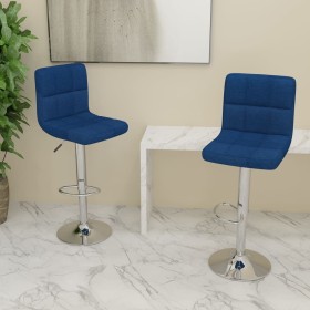 Kitchen stools 2 units blue fabric by vidaXL, Kitchen stools - Ref: Foro24-334243, Price: 130,63 €, Discount: %