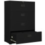 Black steel filing cabinet 90x46x134 cm by vidaXL, Filing cabinets - Ref: Foro24-336296, Price: 377,99 €, Discount: %