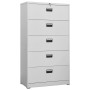 Light gray steel filing cabinet 90x46x164 cm by vidaXL, Filing cabinets - Ref: Foro24-336299, Price: 306,29 €, Discount: %