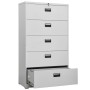 Light gray steel filing cabinet 90x46x164 cm by vidaXL, Filing cabinets - Ref: Foro24-336299, Price: 306,29 €, Discount: %