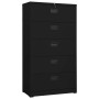 Black steel filing cabinet 90x46x164 cm by vidaXL, Filing cabinets - Ref: Foro24-336300, Price: 352,99 €, Discount: %