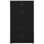 Aktenschrank aus schwarzem Stahl 90x46x164 cm von vidaXL, Aktenschränke - Ref: Foro24-336300, Preis: 352,99 €, Rabatt: %