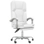 Silla de oficina reclinable masaje cuero sintético blanco de vidaXL, Sillas de oficina - Ref: Foro24-349682, Precio: 132,24 €...