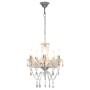 Chandelier with round silver crystal beads 5xE14 by vidaXL, Lamps - Ref: Foro24-281601, Price: 69,08 €, Discount: %