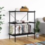 Estantería de 3 niveles negra 80x40x92 cm de vidaXL, Librerías y estanterías - Ref: Foro24-336339, Precio: 71,81 €, Descuento: %