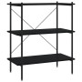 Estantería de 3 niveles negra 80x40x92 cm de vidaXL, Librerías y estanterías - Ref: Foro24-336339, Precio: 71,72 €, Descuento: %