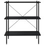 Black 3-tier shelving unit 80x40x92 cm by vidaXL, Bookcases and shelves - Ref: Foro24-336339, Price: 71,72 €, Discount: %