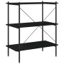 Estantería de 3 niveles negra 80x40x92 cm de vidaXL, Librerías y estanterías - Ref: Foro24-336339, Precio: 71,72 €, Descuento: %