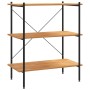 3-level black and oak shelving unit 80x40x92 cm by vidaXL, Bookcases and shelves - Ref: Foro24-336340, Price: 67,80 €, Discou...