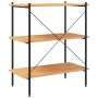 3-level black and oak shelving unit 80x40x92 cm by vidaXL, Bookcases and shelves - Ref: Foro24-336340, Price: 67,80 €, Discou...